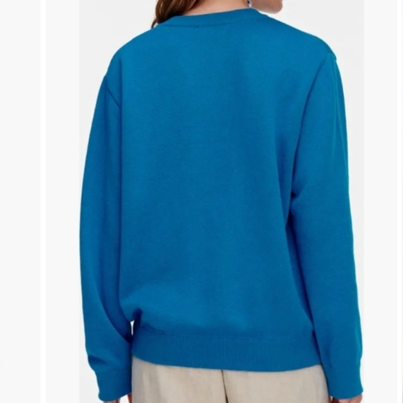 Marimekko Never Worn Pilvinen Strawberry Mountains Cloud Blue Sweater Small - Picture 4 of 4